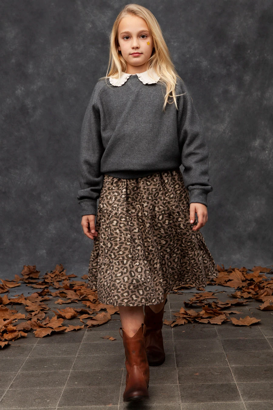 Girls Skirt Tocoto Vintage Midi Animal 2 Girls Skirt Tocoto Vintage Midi Animal - Image 2