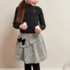 Lili Gaufrette Bow Girls Skirt