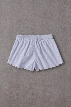 Nellystella Erin Girls Shorts - Small Blue Checks -Deals New Girls Wear Store 1ERINSHORTS SMALLBLUECHECKS BACK