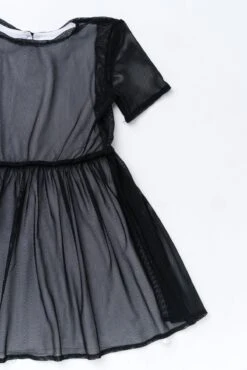 OMAMImini Fit And Flare Girls Dress - Black -Deals New Girls Wear Store 1 black mesh b