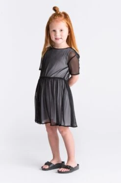 OMAMImini Fit And Flare Girls Dress - Black