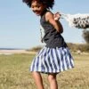 Munster Kids Blue Stripe Girls Skirt