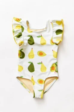 Girls Swimsuit Pink Chicken Elsie Avocado (Size 5 Left)