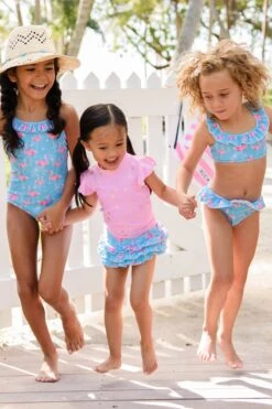 Snapper Rock Blue Flamingo Sports Girls Swim Set -Deals New Girls Wear Store 1flamingo group