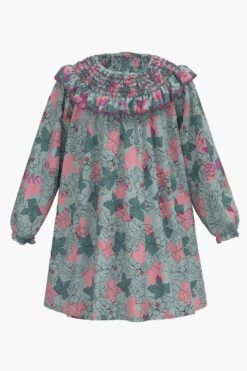 Girls Dress Peek Kids Smocked Collar