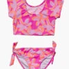 Kids Swimsuit Snapper Rock Hibiscus Hype Crop Set