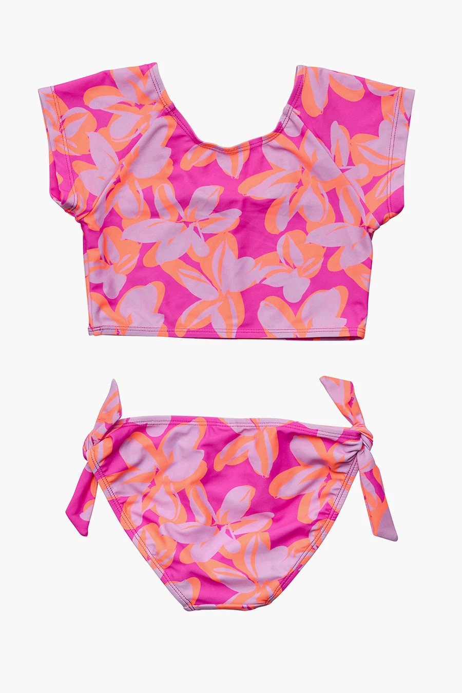 Kids Swimsuit Snapper Rock Hibiscus Hype Crop Set 2 Kids Swimsuit Snapper Rock Hibiscus Hype Crop Set - Image 2