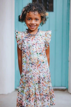 Girls Dress Pink Chicken Kalani Watercolor Brush -Deals New Girls Wear Store 1kalania