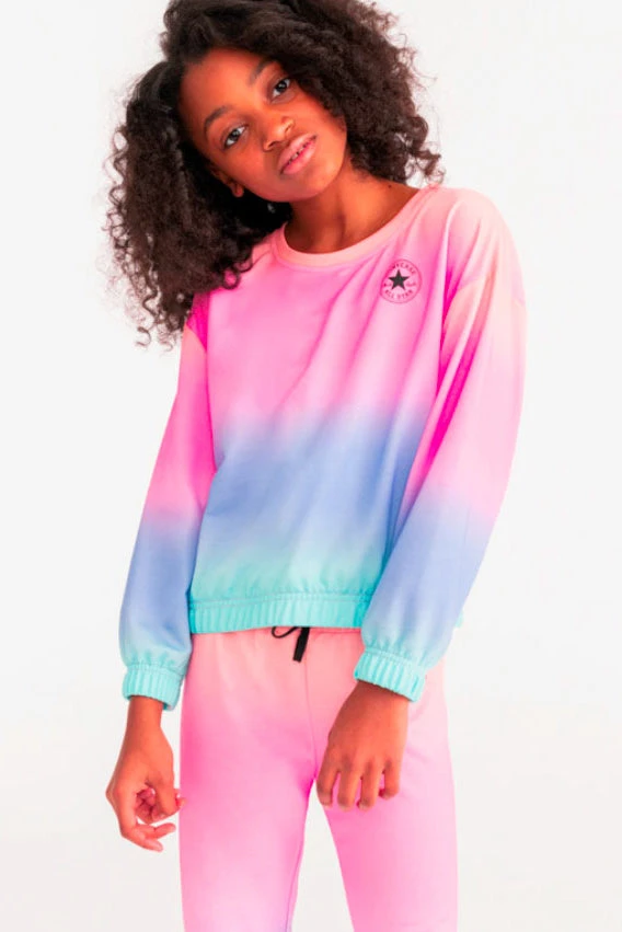 Converse Ombre Boxy Gym Cut Girls Shirt 1 Converse Ombre Boxy Gym Cut Girls Shirt