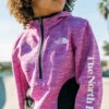 Girls Sports Hoodie North Face Gardenia Purple Cactus