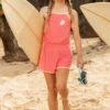 Girls Romper Roxy Glitter In The Air Sun Kissed Coral
