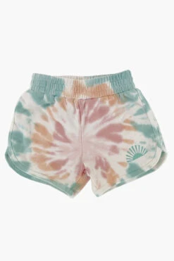 Girls Shorts Tiny Whales Tie Dye Desert