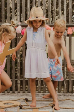 Snapper Rock White Beach Cover-Up Dress -Deals New Girls Wear Store G60014L 3