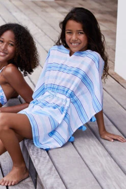 Deals New Girls Wear Store 17 Sunuva Blue Stripe Girls Kaftan (Size 7/8 Left)