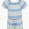 Sunuva Blue Stripe Girls Shorts Playsuit
