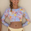 Kids Swimsuit Snapper Rock Boho Tropical Crop Set