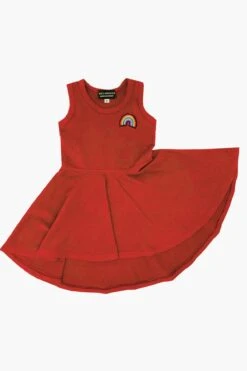 Wee Monster Burnt Orange Circle Girls Dress