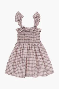Girls Dress Tocoto Vintage Check Pink -Deals New Girls Wear Store check dress pink 3 pink