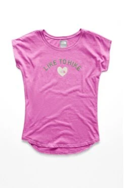 North Face Girls Tri-Blend Scoop-Neck Tee (Size 5 Left)