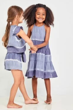 Girls Dress Bella Dahl Indigo Tiered