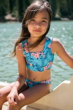 Girls Swimsuit Feather 4 Arrow Island Hopper Reversible(Size 4 Left) -Deals New Girls Wear Store island hopper reversible girls bikini 1 navy
