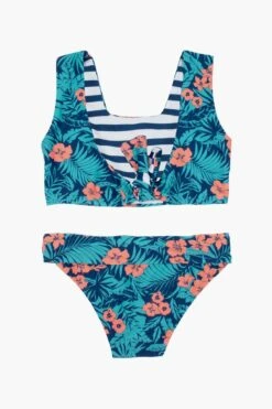 Girls Swimsuit Feather 4 Arrow Island Hopper Reversible(Size 4 Left) -Deals New Girls Wear Store island hopper reversible girls bikini 3 navy
