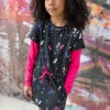 Girls Dress Appaman Jess Speckled Charcoal