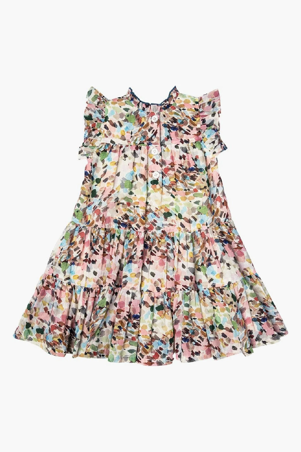 Girls Dress Pink Chicken Kalani Watercolor Brush - Image 6