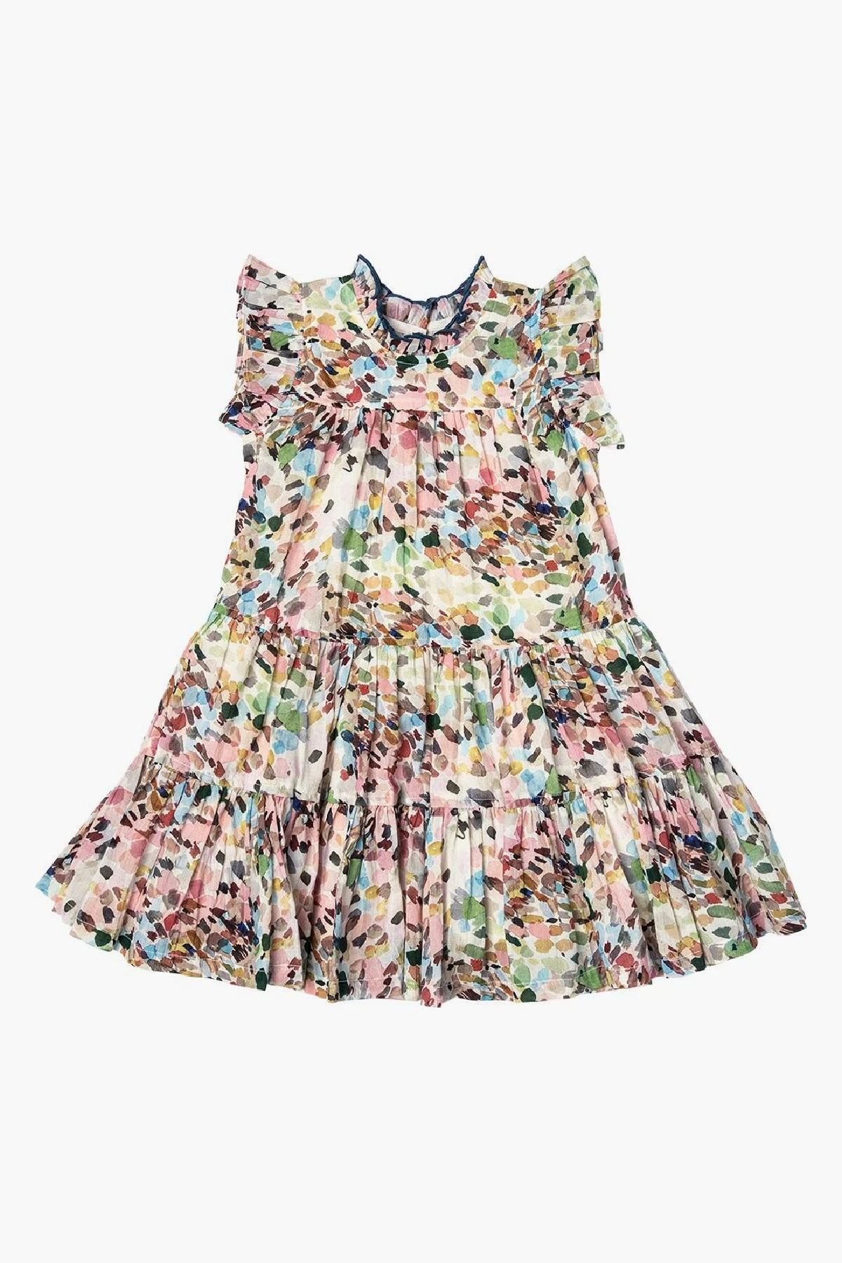 Girls Dress Pink Chicken Kalani Watercolor Brush - Image 5