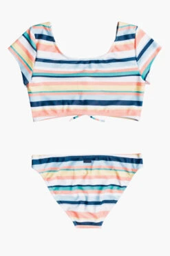 Kids Swimsuit Roxy Malibu Crop Set 7 Kids Swimsuit Roxy Malibu Crop Set -Deals New Girls Wear Store malibu story crop top girls set 5 bright white