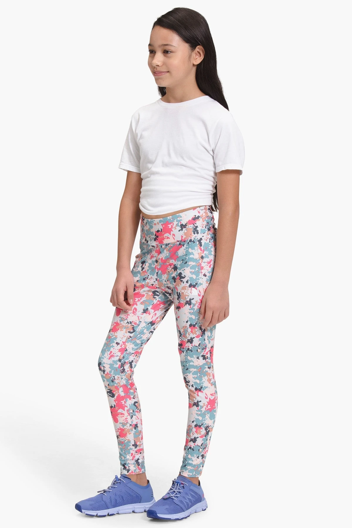 North Face On Mountain Girls Leggings - Tourmaline Floral Camo 1 North Face On Mountain Girls Leggings - Tourmaline Floral Camo