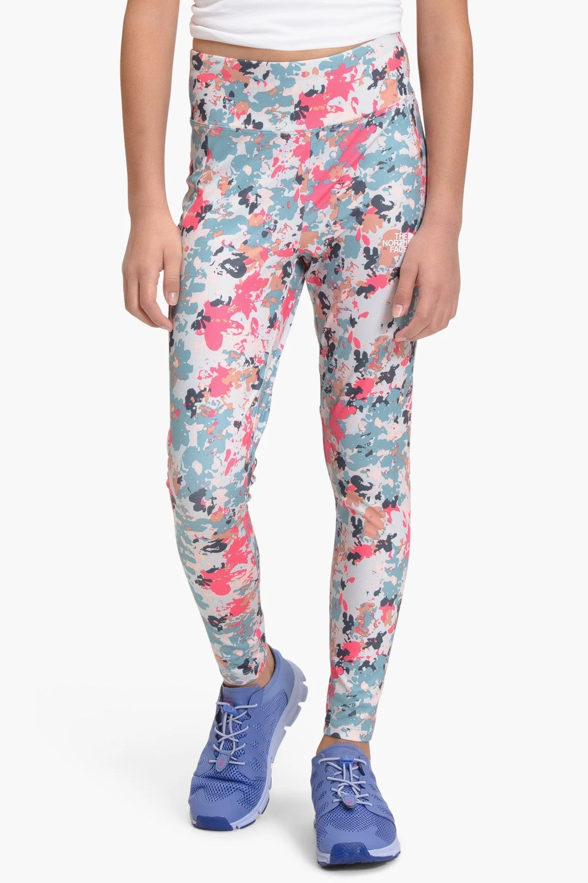 North Face On Mountain Girls Leggings - Tourmaline Floral Camo 2 North Face On Mountain Girls Leggings - Tourmaline Floral Camo - Image 2
