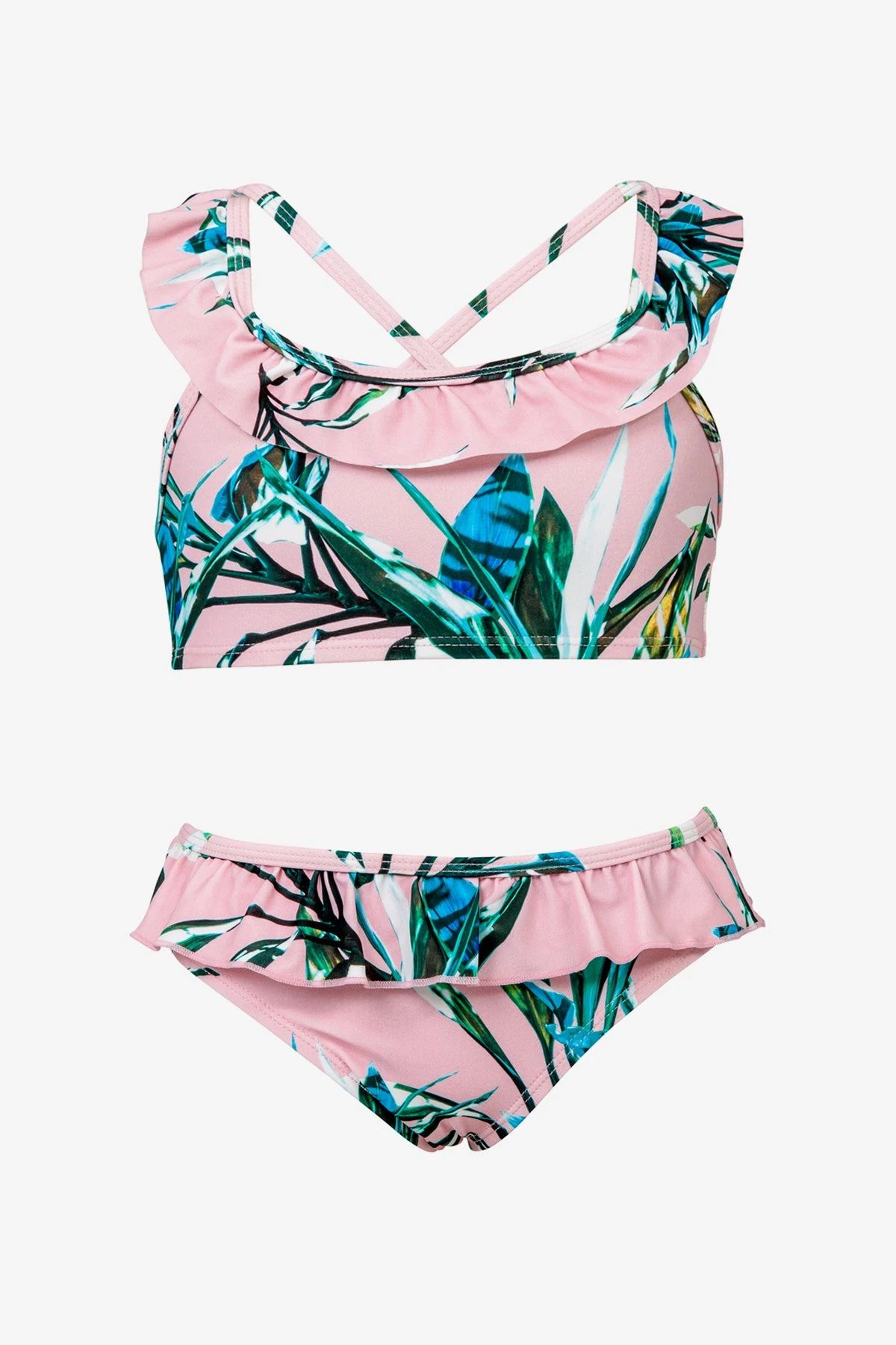 Royal Palm Sports Ruffle Girls Swim Set (Size 6 Left) 2 Royal Palm Sports Ruffle Girls Swim Set (Size 6 Left) - Image 2