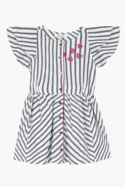 Catimini Parisian Stripe Girls Dress