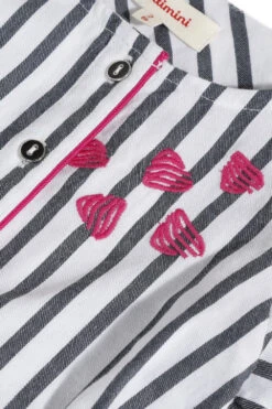 Catimini Parisian Stripe Girls Dress -Deals New Girls Wear Store parisian stripe girls dress 3 blanc