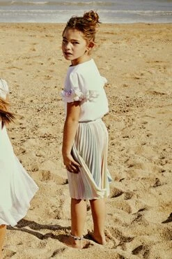 Billieblush Pleated Sateen Girls Skirt -Deals New Girls Wear Store pleatedskirt2