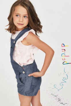 Jean Bourget Chambray Girls Romper -Deals New Girls Wear Store romper a