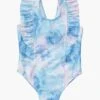 Snapper Rock Sky Dye Ruffle Shoulder Swimsuit