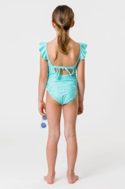 Snapper Rock Spearmint Spot Flutter Swimsuit -Deals New Girls Wear Store spearmint spot flutter swimsuit 3 mint