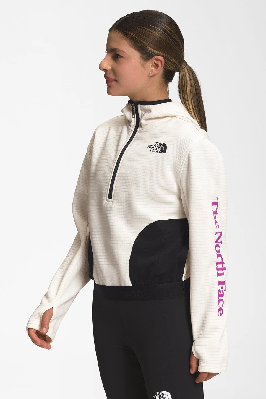 Girls Sports Hoodie North Face Gardenia White 1 Girls Sports Hoodie North Face Gardenia White