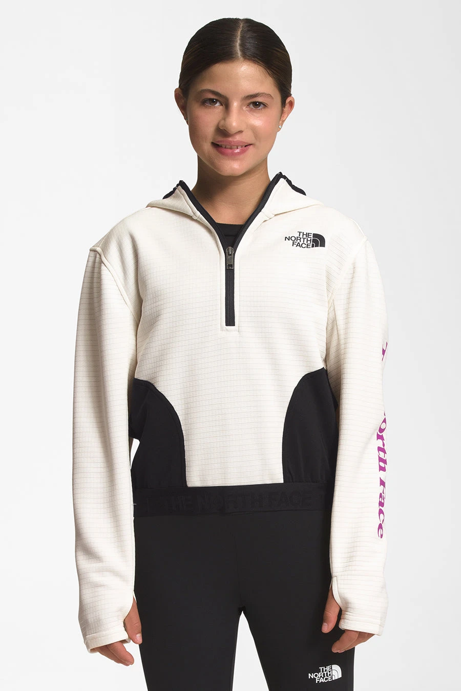 Girls Sports Hoodie North Face Gardenia White 2 Girls Sports Hoodie North Face Gardenia White - Image 2