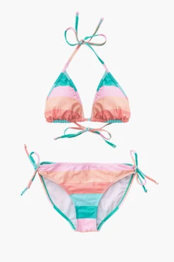 Snapper Rock Sunset Stripe Triangle Swim Set (Size 12 Left)