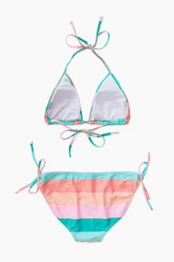 Snapper Rock Sunset Stripe Triangle Swim Set (Size 12 Left) -Deals New Girls Wear Store sunset stripe triangle bikini 2 multi
