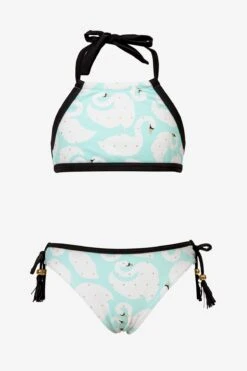 Deals New Girls Wear Store 5 Swan Halter Girls Bikini