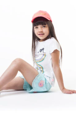 Billieblush Neon Eyelet Girls Shorts -Deals New Girls Wear Store tealshortsc