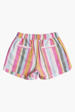 Girls Shorts Roxy Una Mattina Stripe -Deals New Girls Wear Store una mattina stripe 5 snow white verti