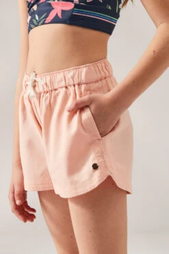 Roxy Una Mattina Girls Shorts - Peach Pearl -Deals New Girls Wear Store unamattinapeacha