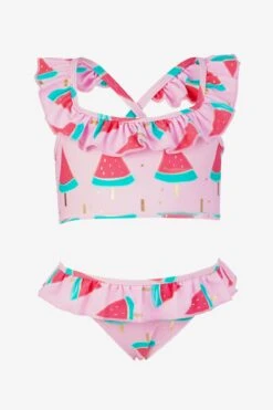 Snapper Rock Watermelon Ruffle Girls Swim Set
