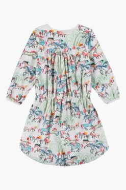 Paper Wings Wild Horses Girls Dress -Deals New Girls Wear Store wild horses dress 2 light grey